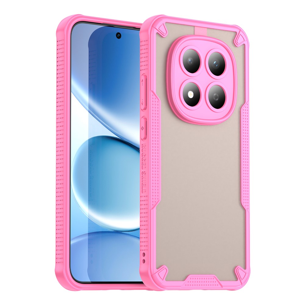 For Xiaomi Redmi Note 15 Pro 5G (Global) Case PC + TPU Semi-Transparent Frosted Finish Protective Phone Cover - Pink