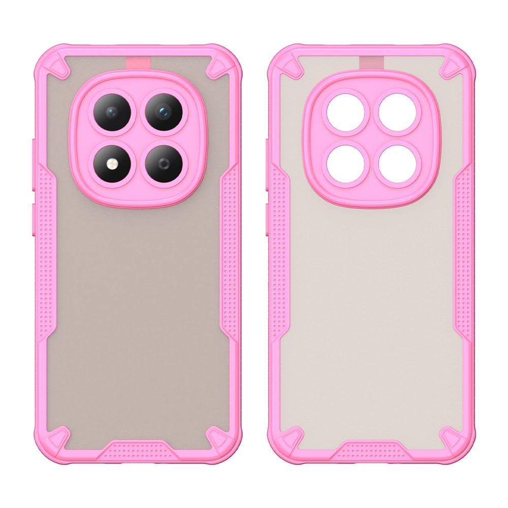For Xiaomi Redmi Note 15 Pro 5G (Global) Case PC + TPU Semi-Transparent Frosted Finish Protective Phone Cover - Pink