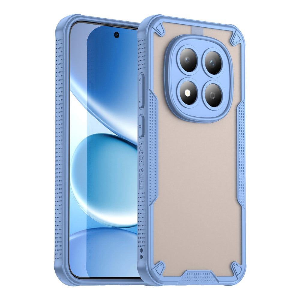 For Xiaomi Redmi Note 15 Pro 5G (Global) Case PC + TPU Semi-Transparent Frosted Finish Protective Phone Cover - Blue