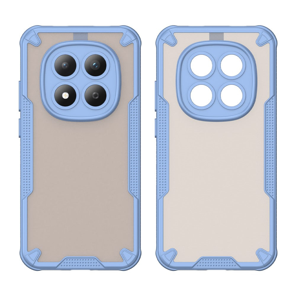 For Xiaomi Redmi Note 15 Pro 5G (Global) Case PC + TPU Semi-Transparent Frosted Finish Protective Phone Cover - Blue