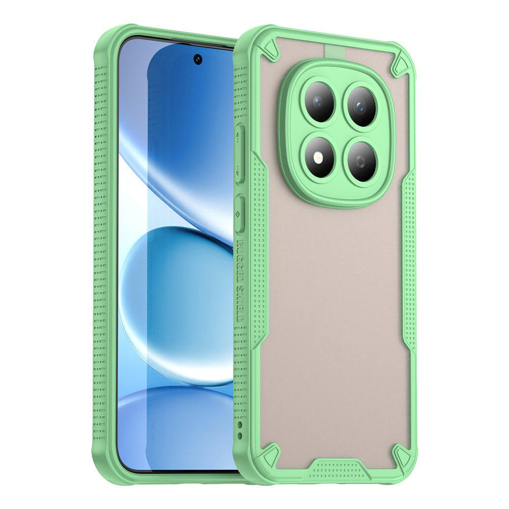 For Xiaomi Redmi Note 15 Pro 5G (Global) Case PC + TPU Semi-Transparent Frosted Finish Protective Phone Cover - Green