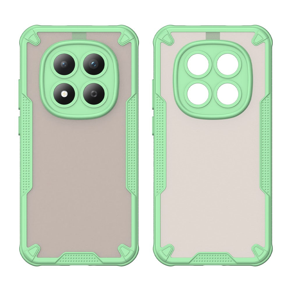 For Xiaomi Redmi Note 15 Pro 5G (Global) Case PC + TPU Semi-Transparent Frosted Finish Protective Phone Cover - Green
