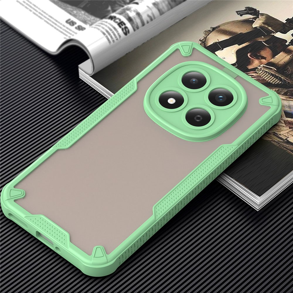For Xiaomi Redmi Note 15 Pro 5G (Global) Case PC + TPU Semi-Transparent Frosted Finish Protective Phone Cover - Green