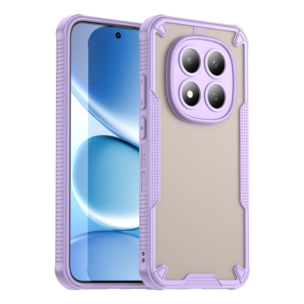 For Xiaomi Redmi Note 15 Pro 5G (Global) Case PC + TPU Semi-Transparent Frosted Finish Protective Phone Cover - Purple