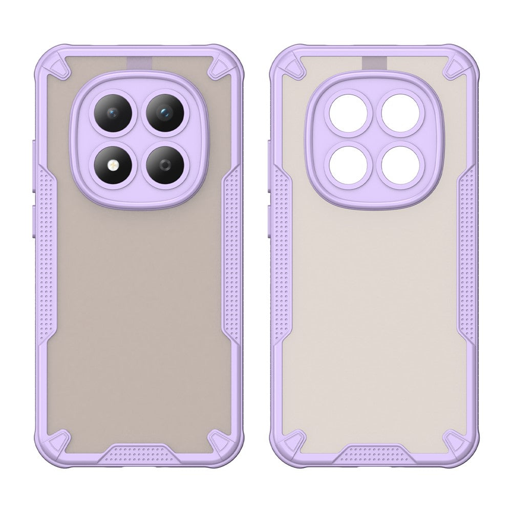 For Xiaomi Redmi Note 15 Pro 5G (Global) Case PC + TPU Semi-Transparent Frosted Finish Protective Phone Cover - Purple