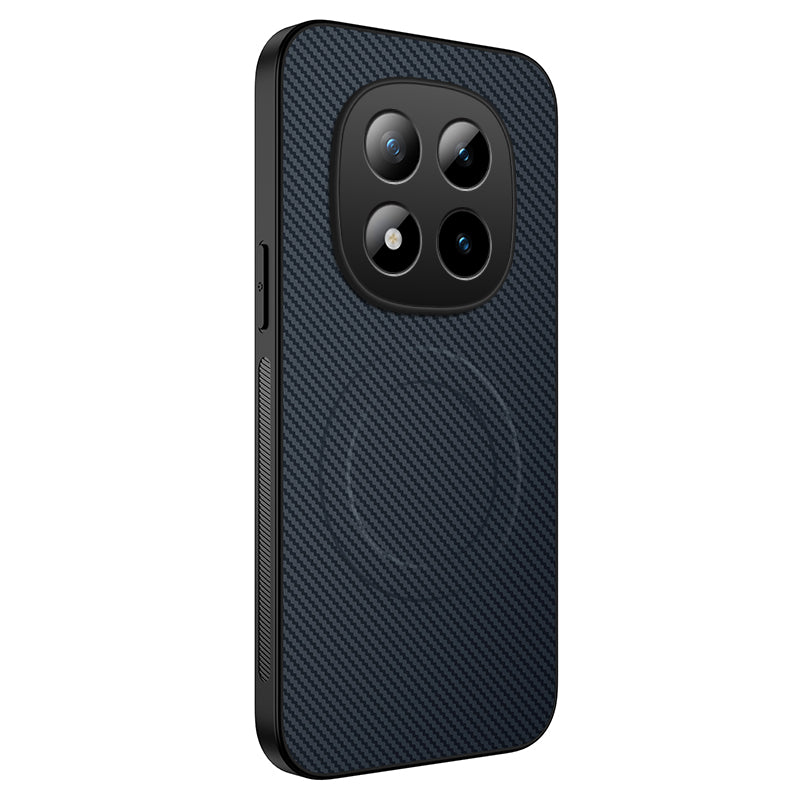 For Xiaomi Redmi Note 15 Pro 5G (Global) Magnetic Case WANLONFENG TQ Series Carbon Fiber Texture PC TPU Phone Cover - Sapphire