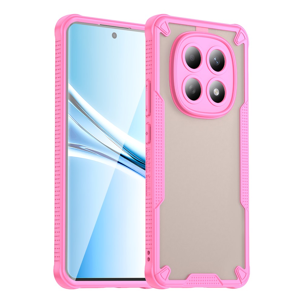 For Xiaomi Poco M8 5G / Redmi Note 15 5G (Global) / 15 4G (Global) Case PC + TPU Semi-Transparent Frosted Finish Protective Phone Cover - Pink