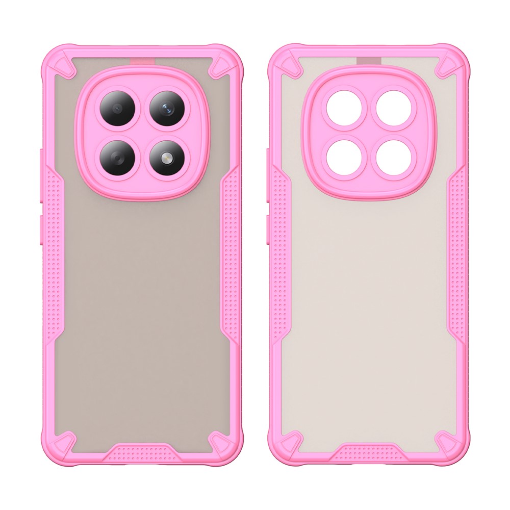 For Xiaomi Poco M8 5G / Redmi Note 15 5G (Global) / 15 4G (Global) Case PC + TPU Semi-Transparent Frosted Finish Protective Phone Cover - Pink