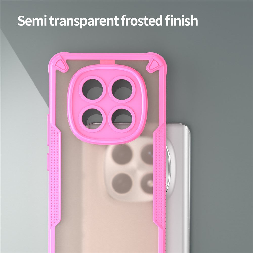 For Xiaomi Poco M8 5G / Redmi Note 15 5G (Global) / 15 4G (Global) Case PC + TPU Semi-Transparent Frosted Finish Protective Phone Cover - Pink