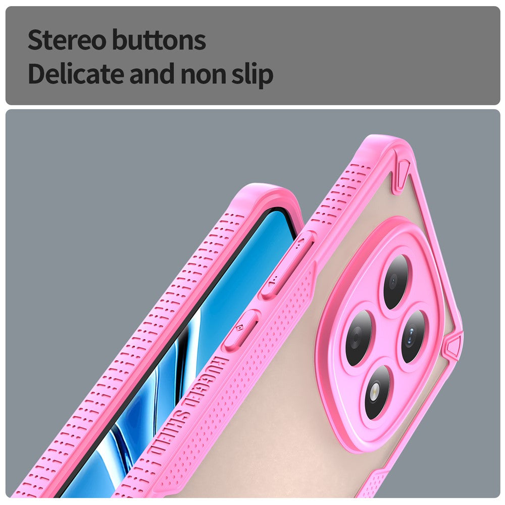 For Xiaomi Poco M8 5G / Redmi Note 15 5G (Global) / 15 4G (Global) Case PC + TPU Semi-Transparent Frosted Finish Protective Phone Cover - Pink