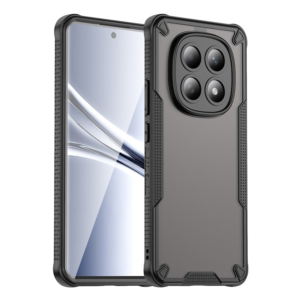 For Xiaomi Poco M8 5G / Redmi Note 15 5G (Global) / 15 4G (Global) Case PC + TPU Semi-Transparent Frosted Finish Protective Phone Cover - Black