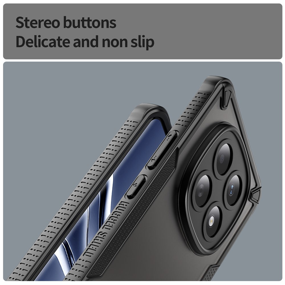 For Xiaomi Poco M8 5G / Redmi Note 15 5G (Global) / 15 4G (Global) Case PC + TPU Semi-Transparent Frosted Finish Protective Phone Cover - Black