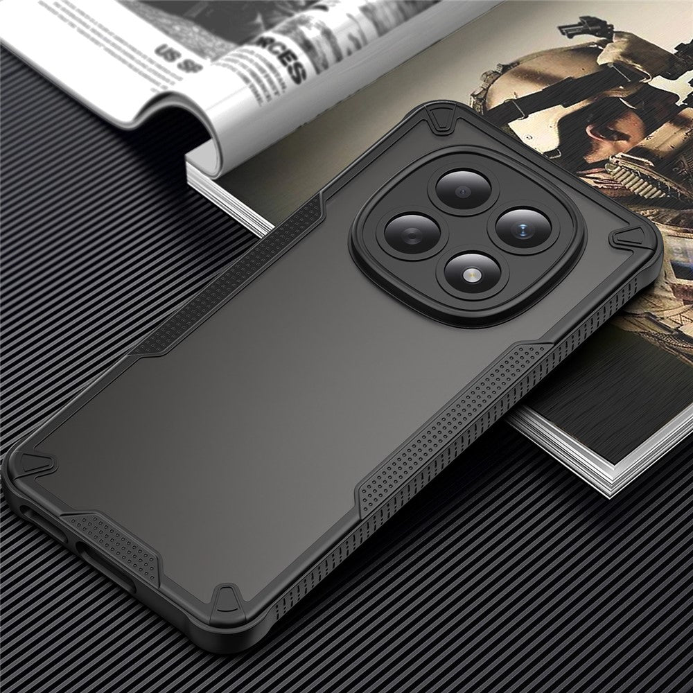 For Xiaomi Poco M8 5G / Redmi Note 15 5G (Global) / 15 4G (Global) Case PC + TPU Semi-Transparent Frosted Finish Protective Phone Cover - Black