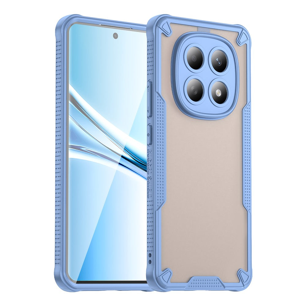 For Xiaomi Poco M8 5G / Redmi Note 15 5G (Global) / 15 4G (Global) Case PC + TPU Semi-Transparent Frosted Finish Protective Phone Cover - Blue