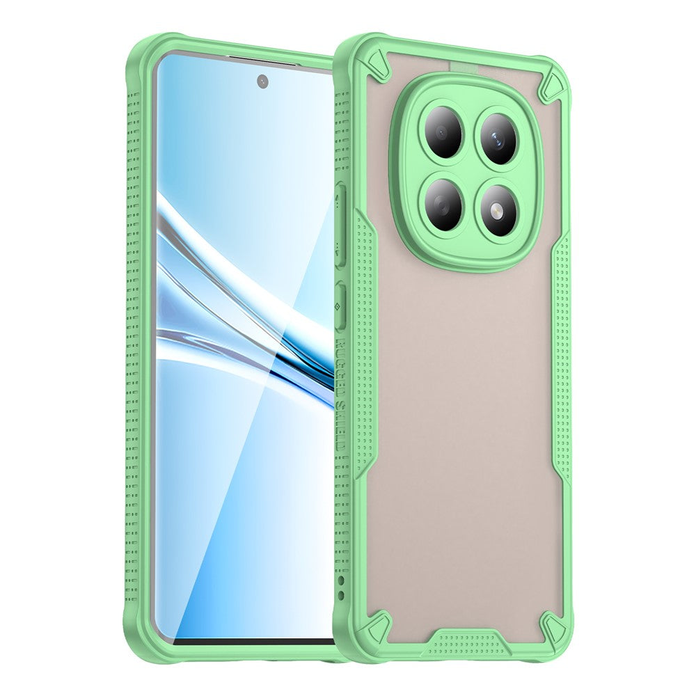 For Xiaomi Poco M8 5G / Redmi Note 15 5G (Global) / 15 4G (Global) Case PC + TPU Semi-Transparent Frosted Finish Protective Phone Cover - Green