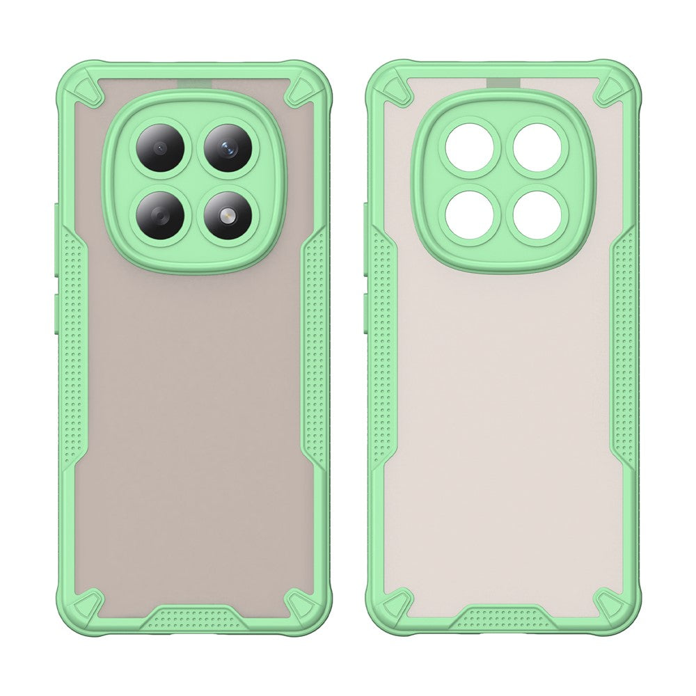 For Xiaomi Poco M8 5G / Redmi Note 15 5G (Global) / 15 4G (Global) Case PC + TPU Semi-Transparent Frosted Finish Protective Phone Cover - Green
