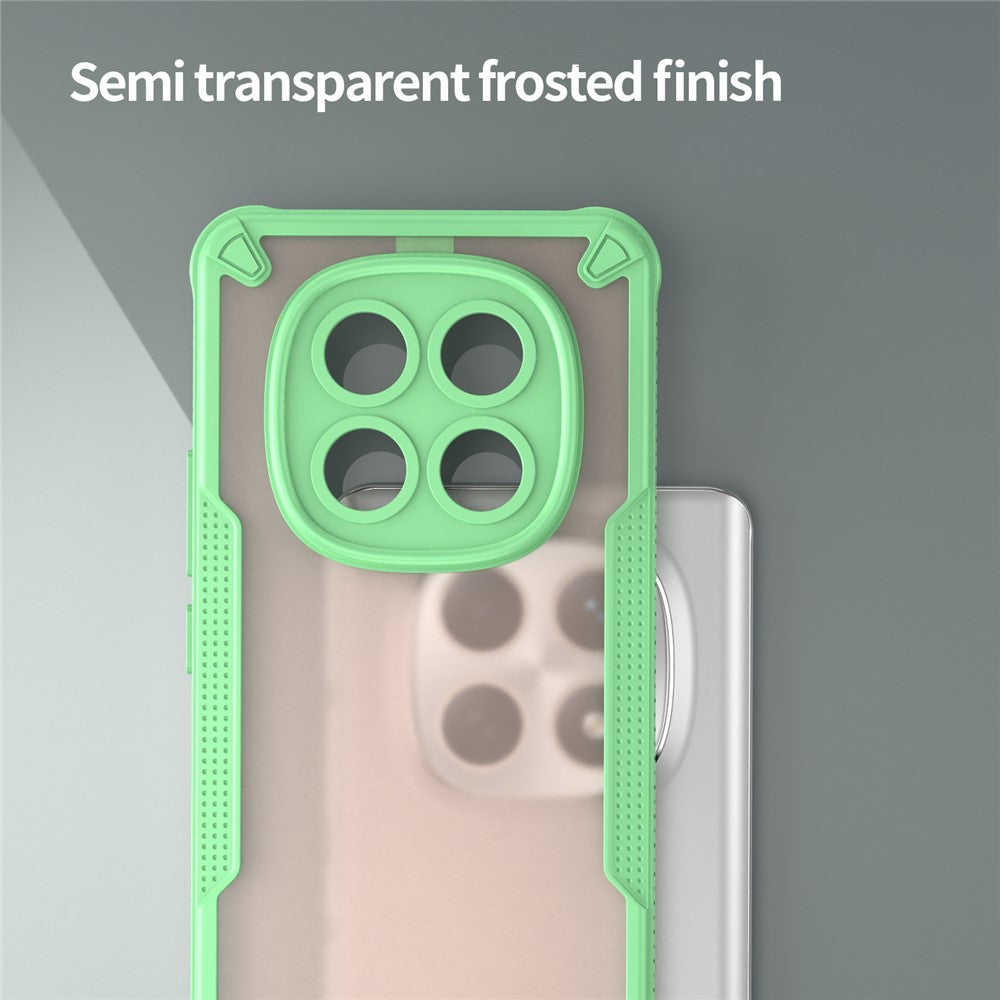 For Xiaomi Poco M8 5G / Redmi Note 15 5G (Global) / 15 4G (Global) Case PC + TPU Semi-Transparent Frosted Finish Protective Phone Cover - Green