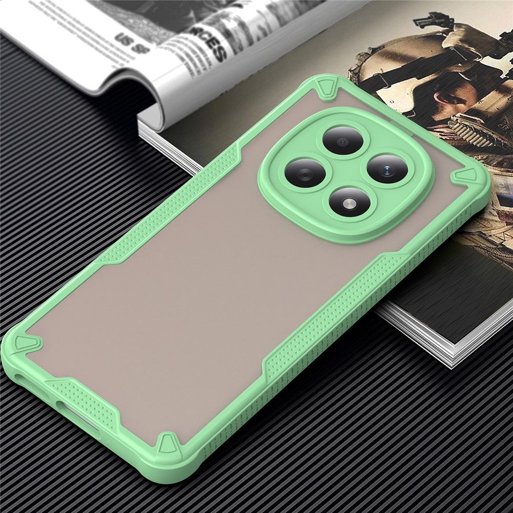 For Xiaomi Poco M8 5G / Redmi Note 15 5G (Global) / 15 4G (Global) Case PC + TPU Semi-Transparent Frosted Finish Protective Phone Cover - Green