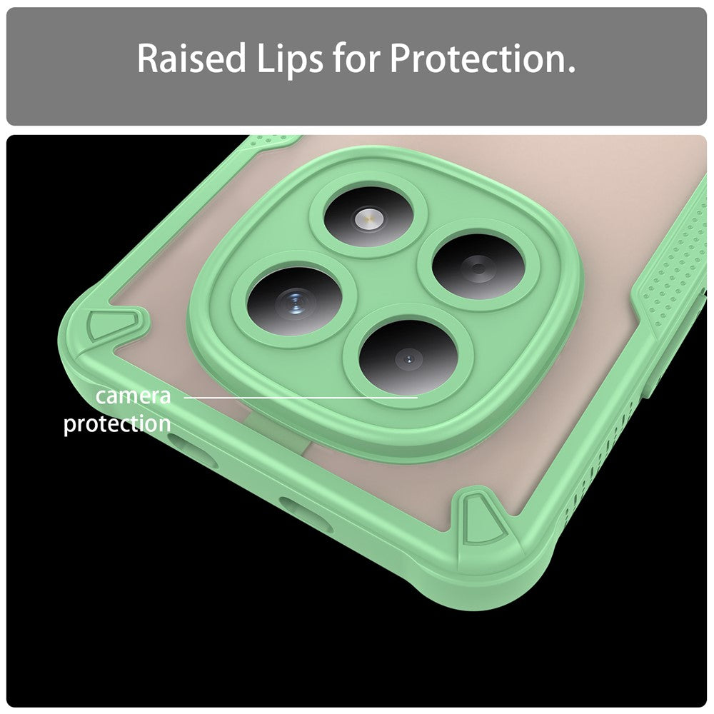 For Xiaomi Poco M8 5G / Redmi Note 15 5G (Global) / 15 4G (Global) Case PC + TPU Semi-Transparent Frosted Finish Protective Phone Cover - Green