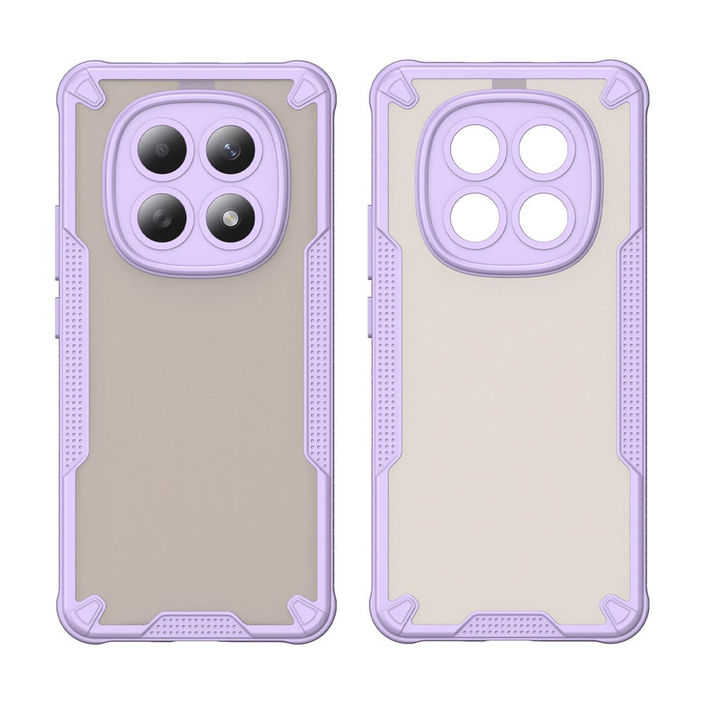 For Xiaomi Poco M8 5G / Redmi Note 15 5G (Global) / 15 4G (Global) Case PC + TPU Semi-Transparent Frosted Finish Protective Phone Cover - Purple
