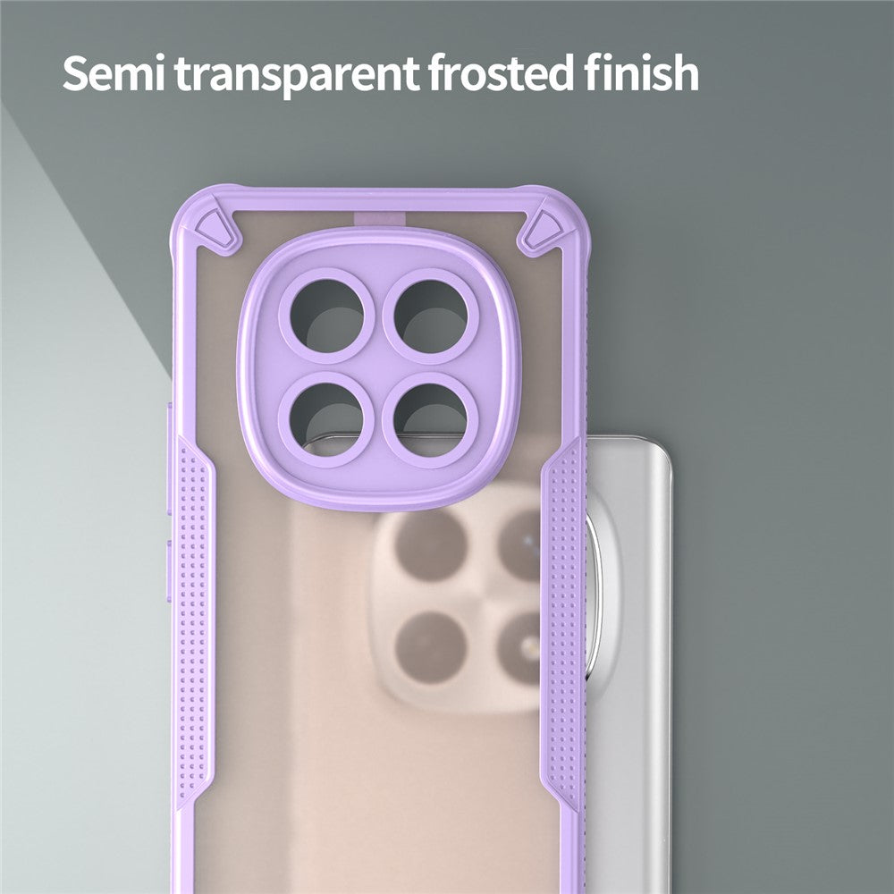 For Xiaomi Poco M8 5G / Redmi Note 15 5G (Global) / 15 4G (Global) Case PC + TPU Semi-Transparent Frosted Finish Protective Phone Cover - Purple