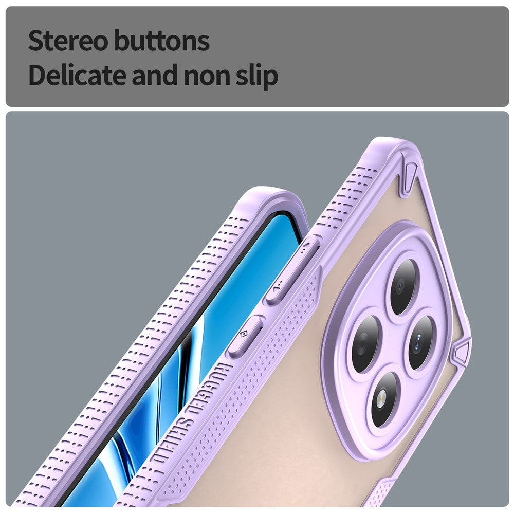 For Xiaomi Poco M8 5G / Redmi Note 15 5G (Global) / 15 4G (Global) Case PC + TPU Semi-Transparent Frosted Finish Protective Phone Cover - Purple