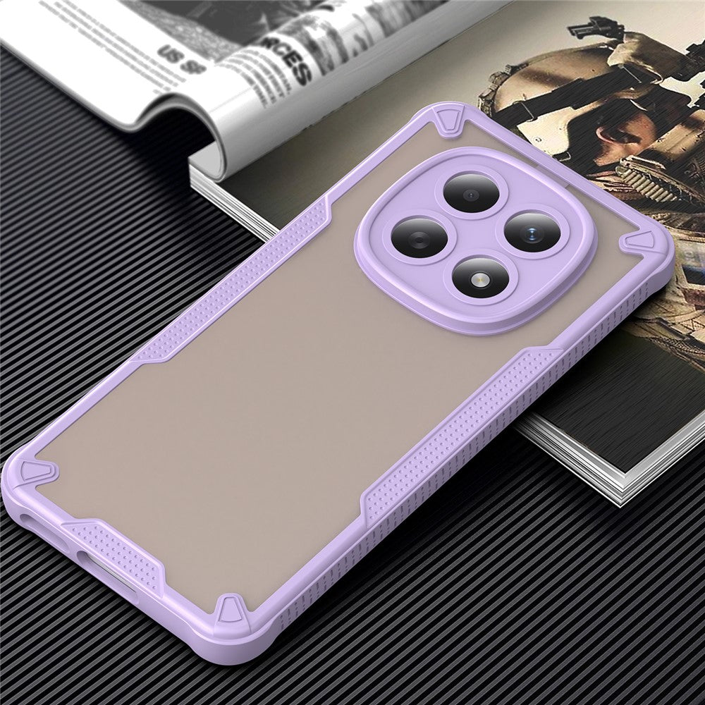 For Xiaomi Poco M8 5G / Redmi Note 15 5G (Global) / 15 4G (Global) Case PC + TPU Semi-Transparent Frosted Finish Protective Phone Cover - Purple