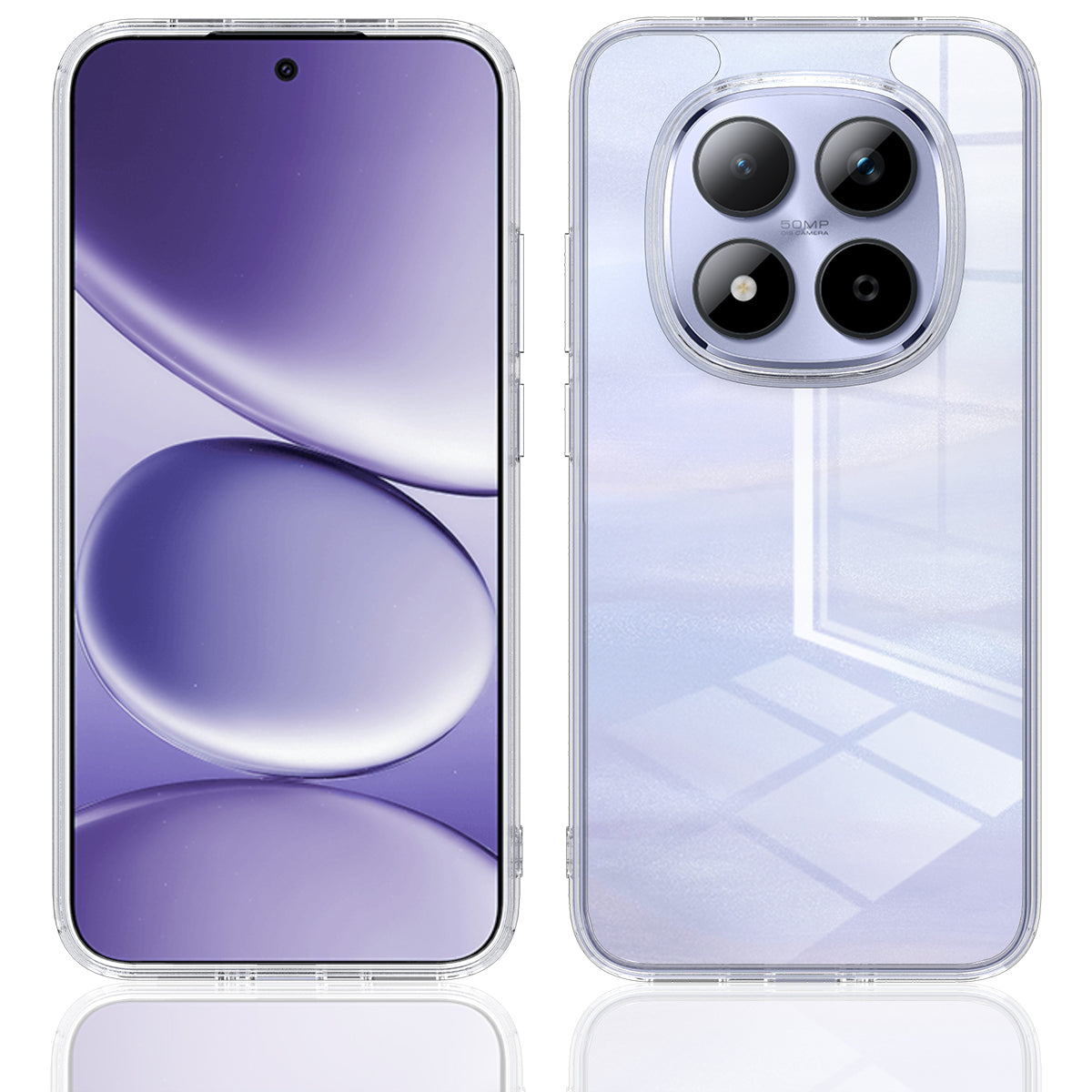 For Xiaomi Redmi Note 15 Pro 5G (Global) Clear Phone Case TPU+Acrylic Shockproof Phone Back Cover - Clear