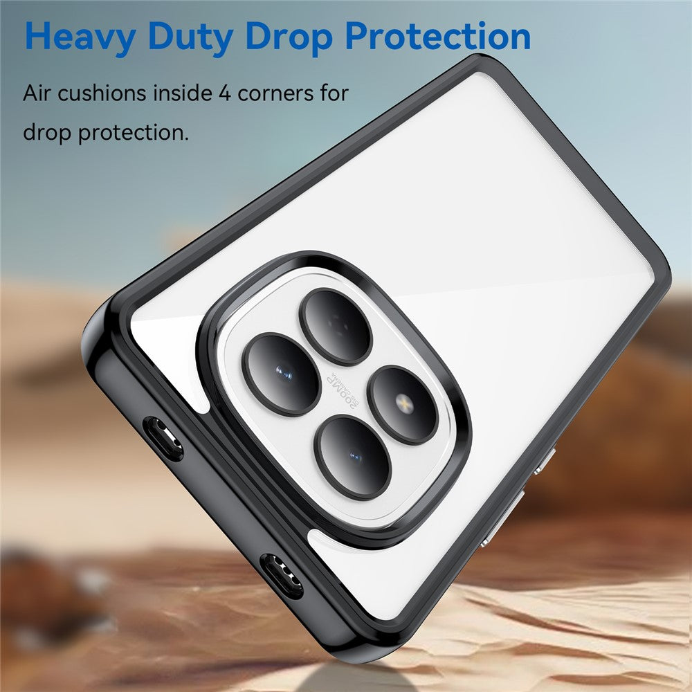 For Xiaomi Redmi Note 15 Pro 4G (Global) Case TPU + Acrylic Protective Clear Phone Cover - Black