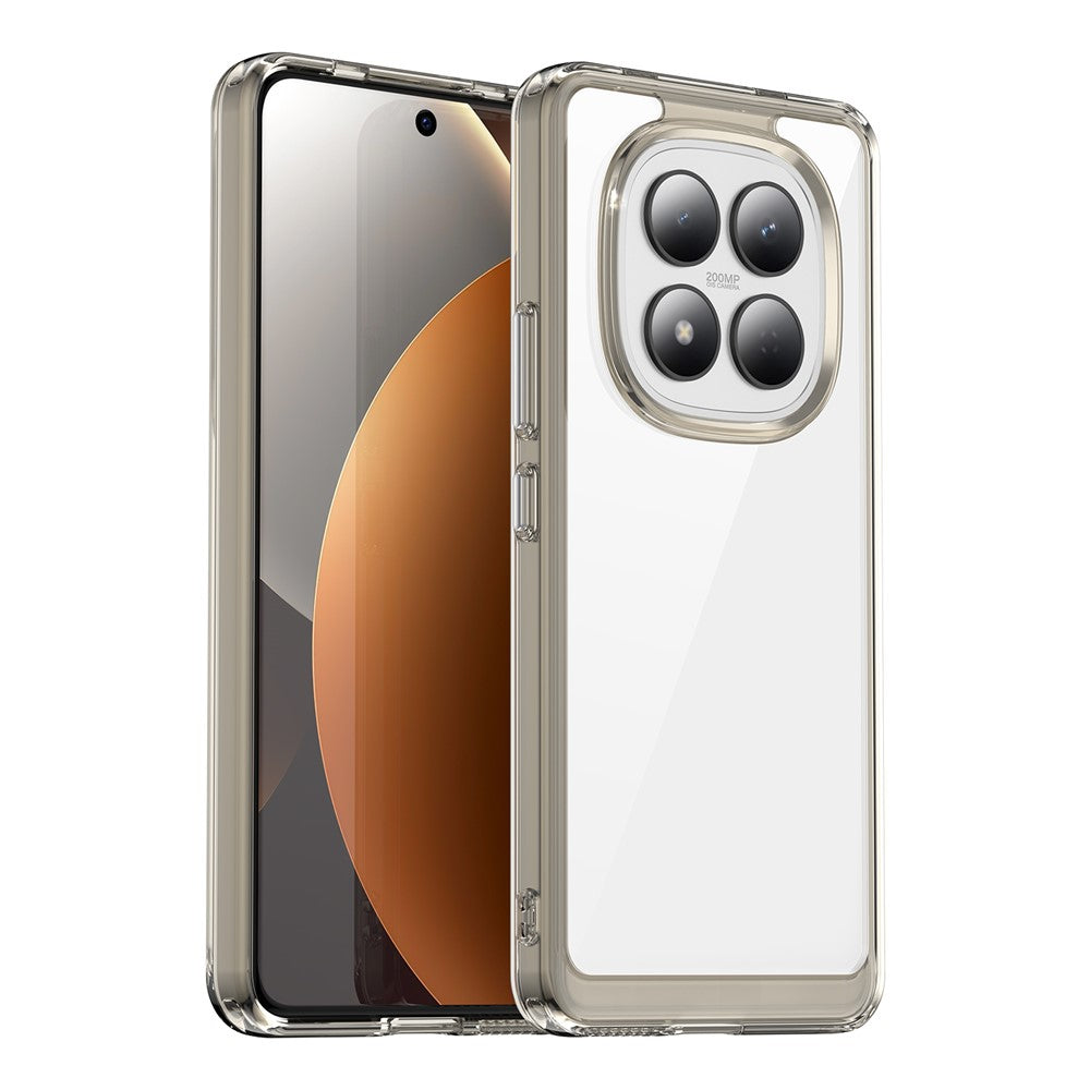 For Xiaomi Redmi Note 15 Pro 4G (Global) Case TPU + Acrylic Protective Clear Phone Cover - Transparent Grey