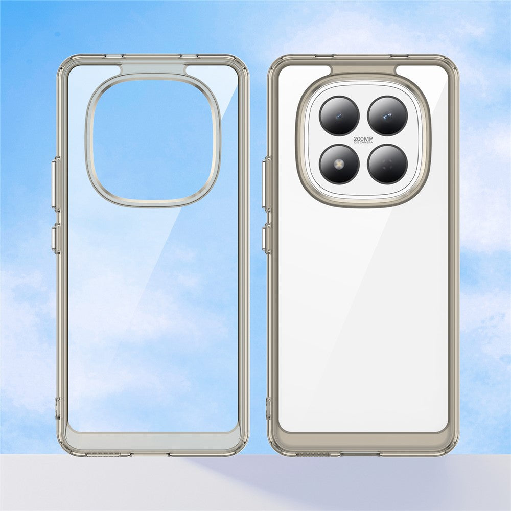 For Xiaomi Redmi Note 15 Pro 4G (Global) Case TPU + Acrylic Protective Clear Phone Cover - Transparent Grey