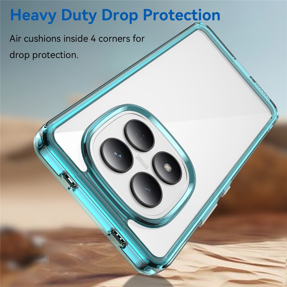 For Xiaomi Redmi Note 15 Pro 4G (Global) Case TPU + Acrylic Protective Clear Phone Cover - Transparent Blue