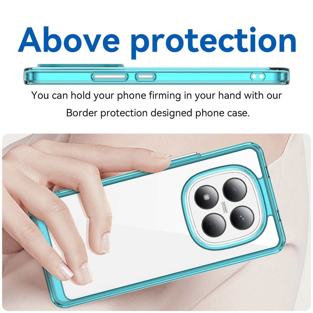 For Xiaomi Redmi Note 15 Pro 4G (Global) Case TPU + Acrylic Protective Clear Phone Cover - Transparent Blue