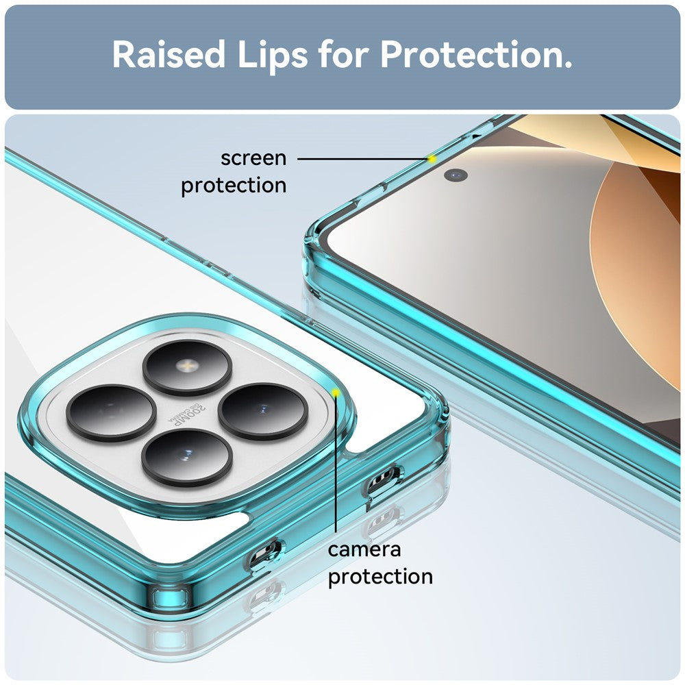 For Xiaomi Redmi Note 15 Pro 4G (Global) Case TPU + Acrylic Protective Clear Phone Cover - Transparent Blue