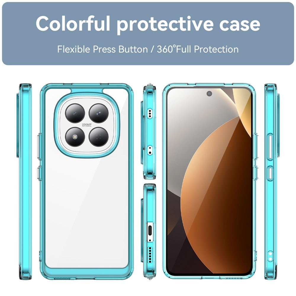For Xiaomi Redmi Note 15 Pro 4G (Global) Case TPU + Acrylic Protective Clear Phone Cover - Transparent Blue
