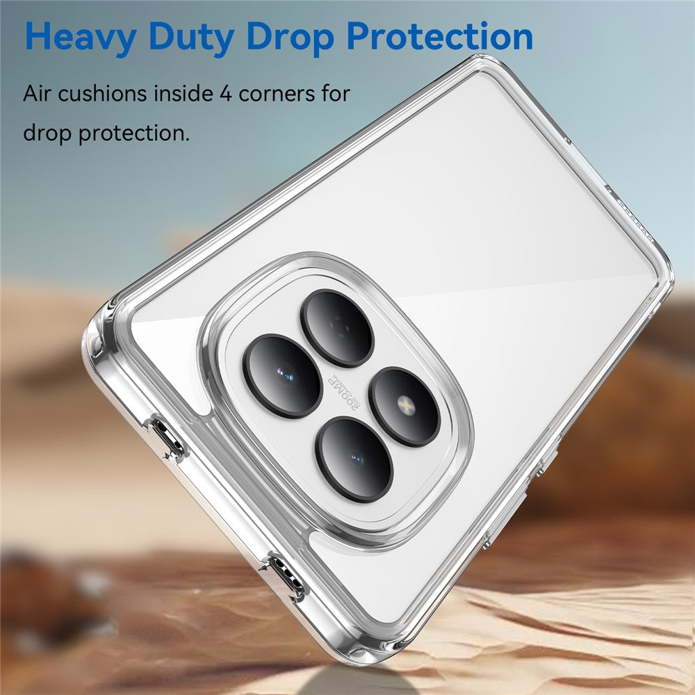 For Xiaomi Redmi Note 15 Pro 4G (Global) Case TPU + Acrylic Protective Clear Phone Cover - Transparent