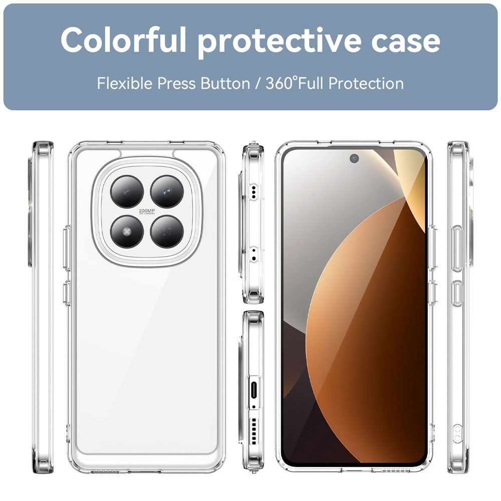 For Xiaomi Redmi Note 15 Pro 4G (Global) Case TPU + Acrylic Protective Clear Phone Cover - Transparent