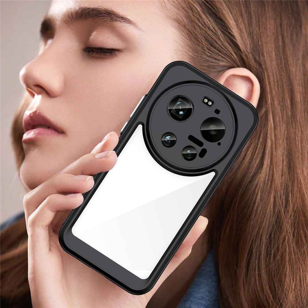 For Xiaomi 17 Ultra 5G Case TPU + Acrylic Protective Clear Phone Cover - Black