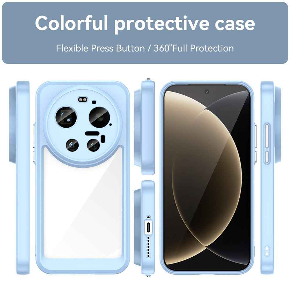For Xiaomi 17 Ultra 5G Case TPU + Acrylic Protective Clear Phone Cover - Blue