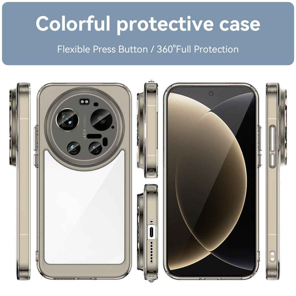 For Xiaomi 17 Ultra 5G Case TPU + Acrylic Protective Clear Phone Cover - Transparent Grey