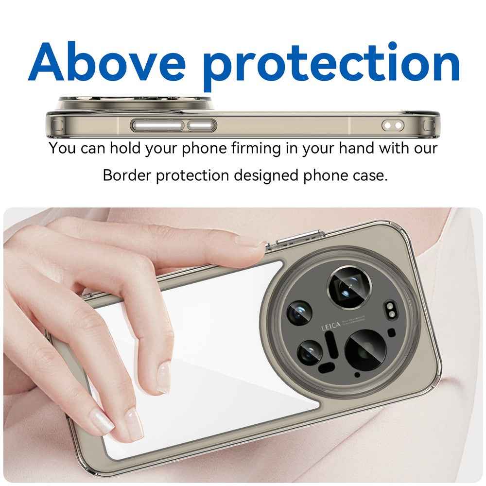 For Xiaomi 17 Ultra 5G Case TPU + Acrylic Protective Clear Phone Cover - Transparent Grey
