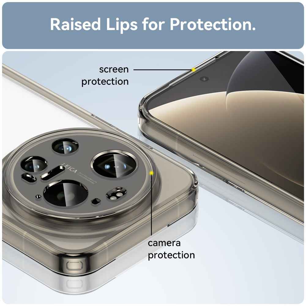 For Xiaomi 17 Ultra 5G Case TPU + Acrylic Protective Clear Phone Cover - Transparent Grey