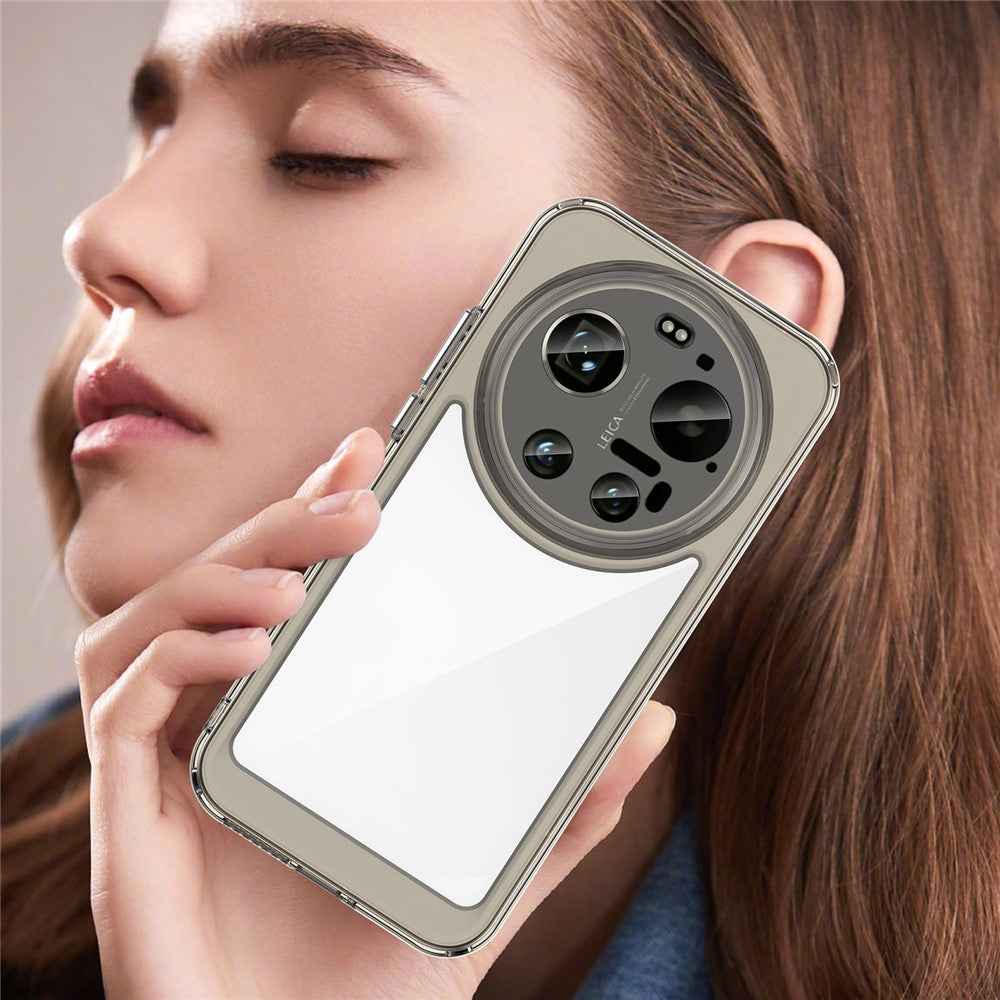 For Xiaomi 17 Ultra 5G Case TPU + Acrylic Protective Clear Phone Cover - Transparent Grey