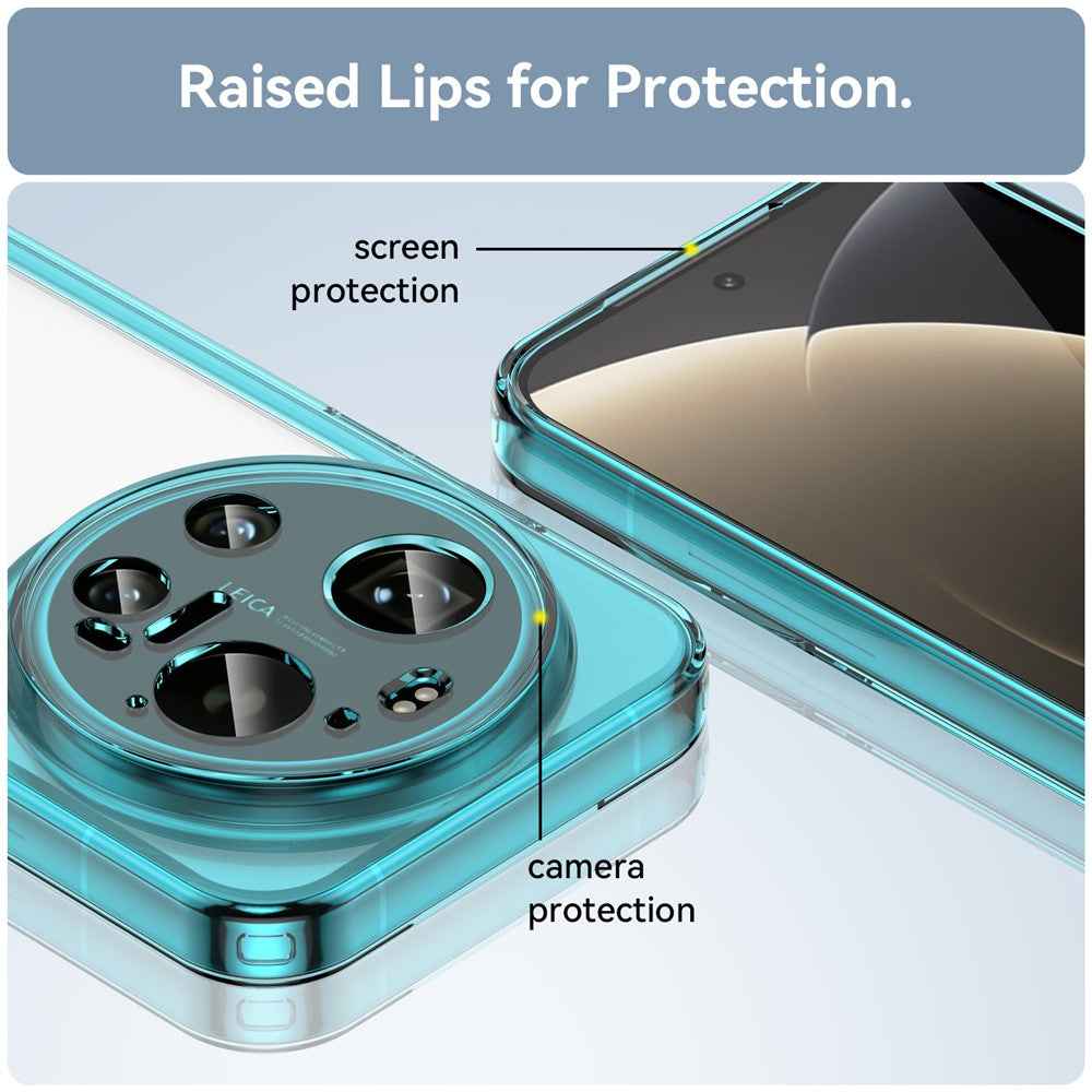 For Xiaomi 17 Ultra 5G Case TPU + Acrylic Protective Clear Phone Cover - Transparent Blue