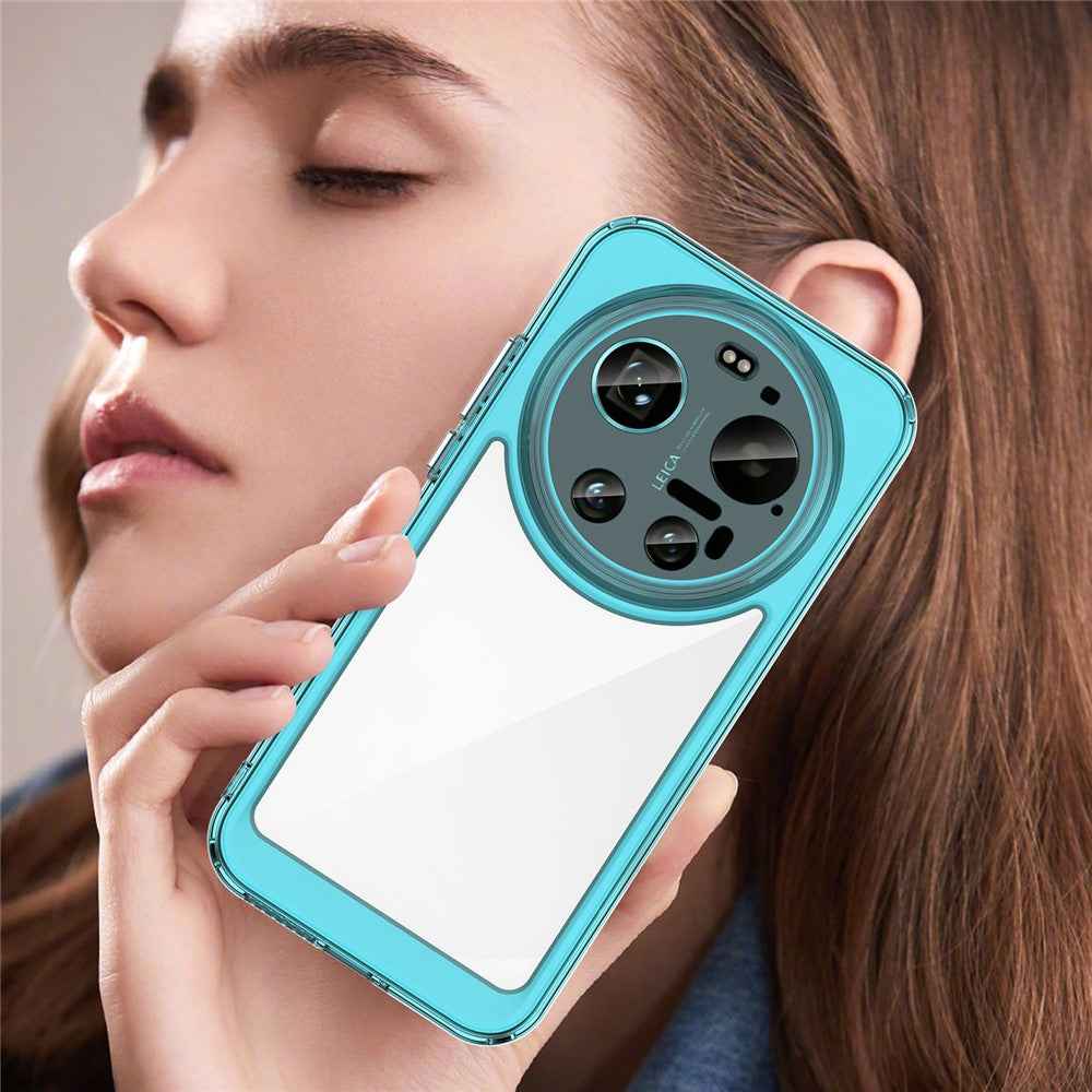 For Xiaomi 17 Ultra 5G Case TPU + Acrylic Protective Clear Phone Cover - Transparent Blue
