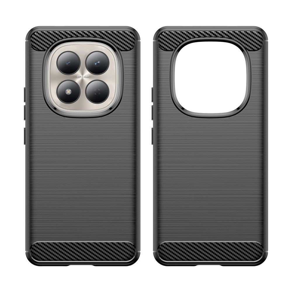 For Xiaomi Redmi Note 15 Pro 4G (Global) Case Protective Phone Cover Carbon Fiber Texture Brushed - Black