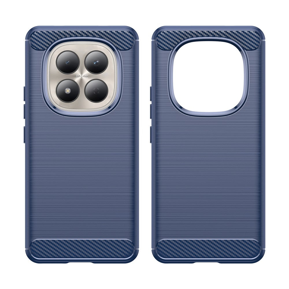 For Xiaomi Redmi Note 15 Pro 4G (Global) Case Protective Phone Cover Carbon Fiber Texture Brushed - Blue