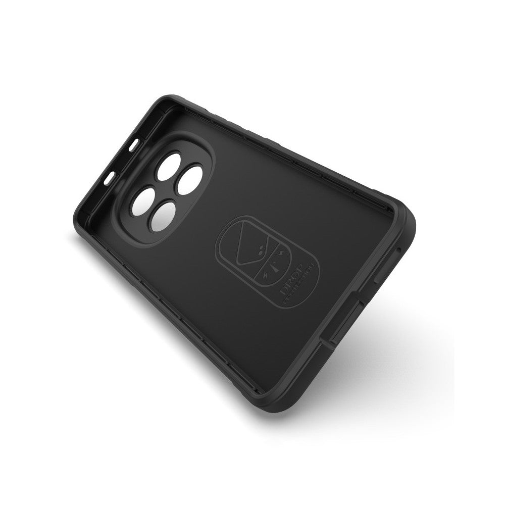 WANLONFENG HD Series For Xiaomi Poco M8 5G / Redmi Note 15 5G (Global) TPU Case Anti Slip Phone Cover with Tempered Glass - Black