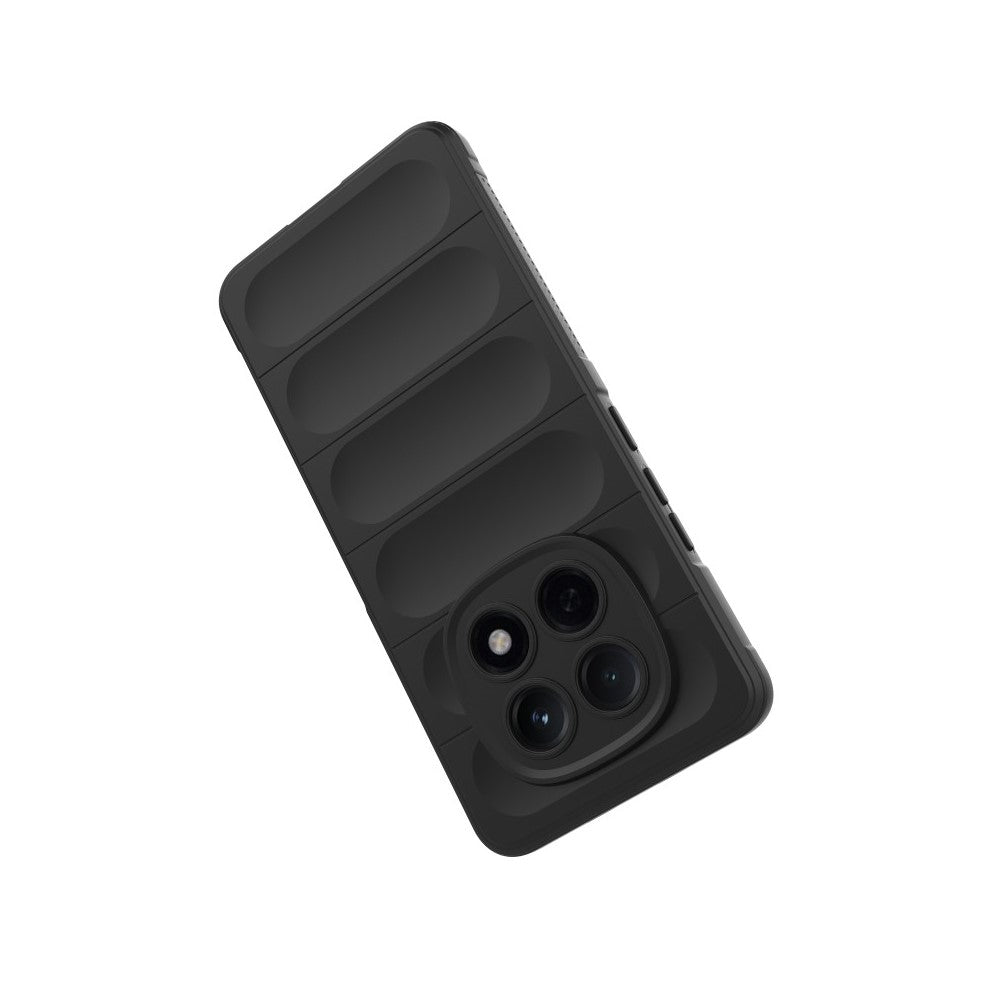 WANLONFENG HD Series For Xiaomi Poco M8 5G / Redmi Note 15 5G (Global) TPU Case Anti Slip Phone Cover with Tempered Glass - Black