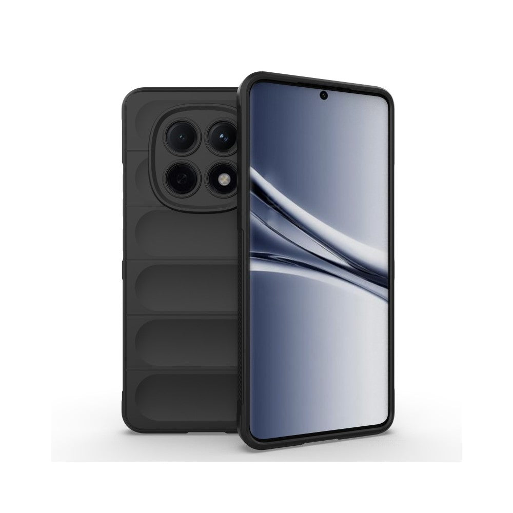 WANLONFENG HD Series For Xiaomi Poco M8 5G / Redmi Note 15 5G (Global) TPU Case Anti Slip Phone Cover with Tempered Glass - Black
